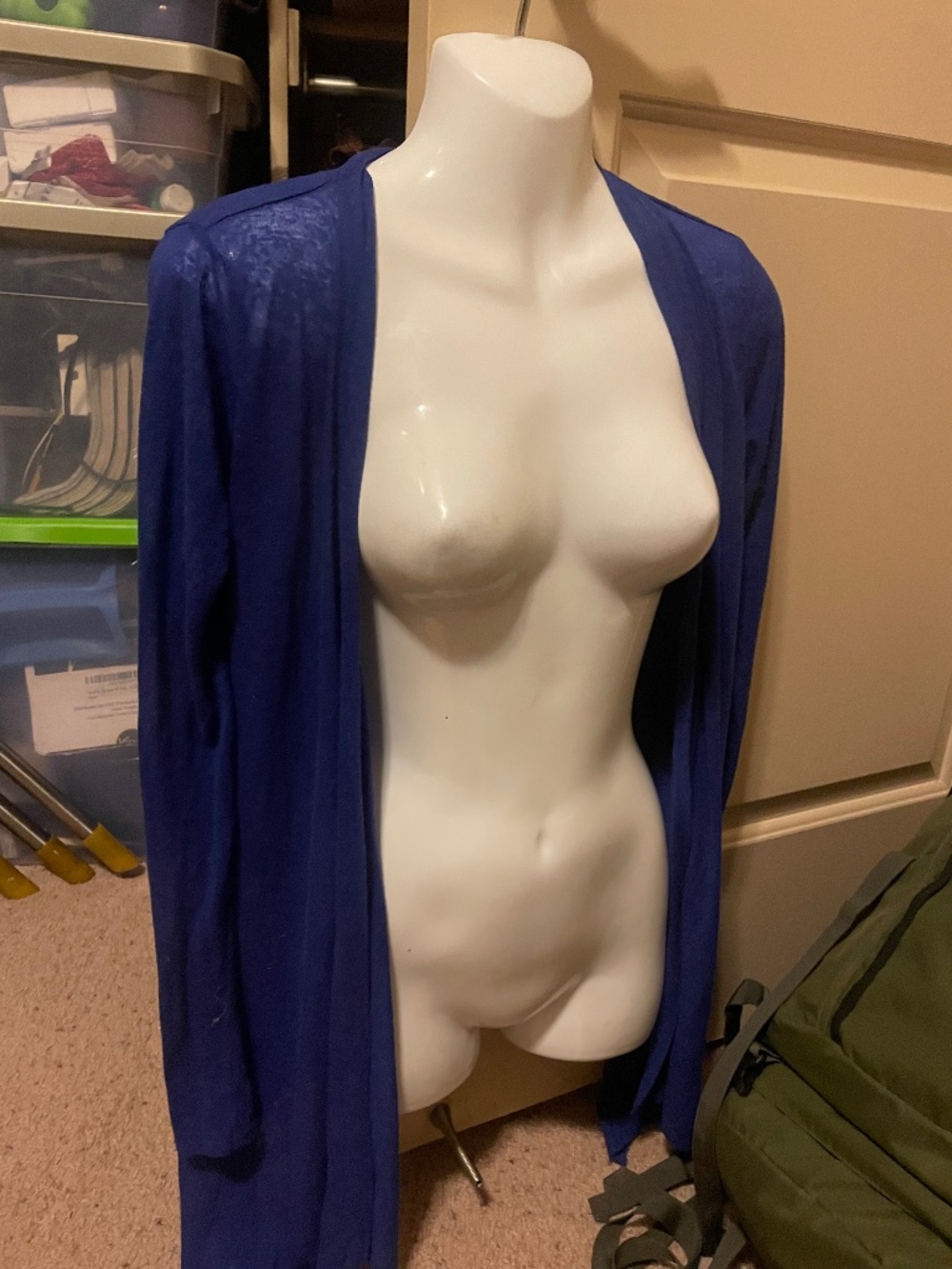 Victoria Secret Tee Shop S Heathered Purple Blue Drappy cover up Shirt.
